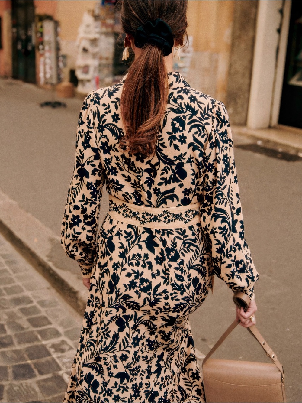 NWOT Sezane Maxi Floral Long-Sleeve Fernanda Shirt Dress - Picture 6 of 8